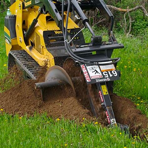 mini skid steer trencher attachment used|mini skid steer boring attachment.